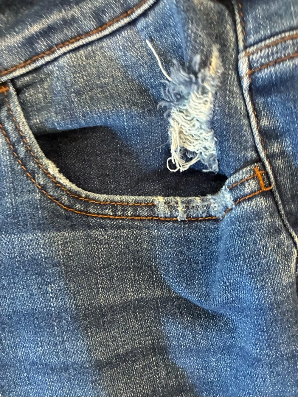 VERVET BLUE Blue Jeans Distressed Size 14
